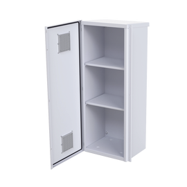 Gabinete Acero Galv. para 3 Bat. PL110D12. Puerta Ventilada. Acc. de piso o poste No incluidos (400 x 1060 x 300mm).