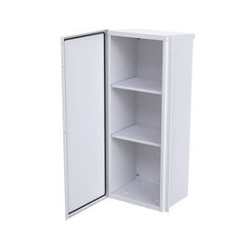 Gabinete Acero Galv. para 3 Bat. PL110D12. Puerta Sin Ventilación. Acc. de piso o poste No incluidos (400 x 1060 x 300mm).