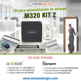 M320 KIT 2 CON 1x AX-M320 + 1x AX-M320-ZL + 1x AX-M320 + 1x SONOFF RF BRIDGE 433 + 1x RF REMOTE 433 MHZ + 1x SONOFF S20 US + 1x PS-1215 + 1x TRANSF K3 + 1x FS-FC01 M320 KIT 2 CON 1x AX-M320 + 1x AX-M320-ZL + 1x AX-M320 + 1x SONOFF RF BRIDGE 433 + 1x RF REMOTE 433 MHZ + 1x SONOFF S20 US + 1x PS-1215 + 1x TRANSF K3 + 1x FS-FC01