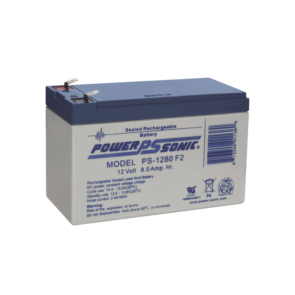 Batería de Respaldo UL de 12V 8AH / Ideal para Sistemas de Detección de Incendio / Control de Acceso / Intrusión / Videovigilancia / Terminales Tipo F2