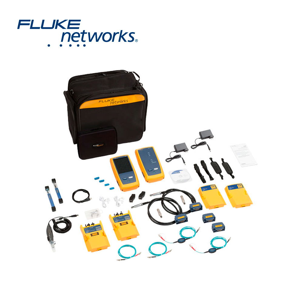 ANALIZADOR DE CABLE DE RED Y FIBRA ÓPTICA FLUKE NETWORKS DSX2-8000MI INT WIFI (2) MODULOS DSX-8000 CABLEANALYZER (2) MÓDULOS OLTS MULTIMODO SONDA USB FIBER INSPECTION