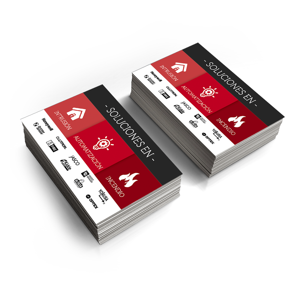 Tarjetas de Presentación Intrusión y Automatización (Paquete de 200 tarjetas)