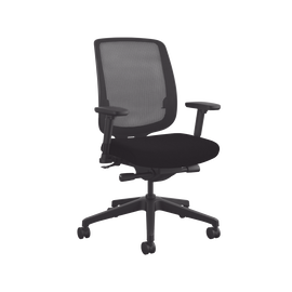 Silla de Monitoreo de trabajo 24/7 con Ajuste de Posición y Respaldo Alto, Color Negro.