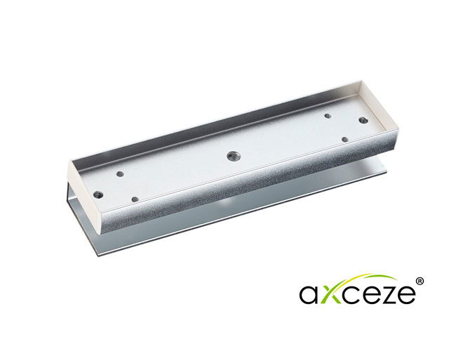 BRACKET TIPO U AXCEZE AX-M300-U COMPATIBLE CON LOS IMANES DE LA SERIE M300 ÚTIL PARA COLOCAR LA CONTRA EN LAS PUERTAS DE CRISTAL SIN MARCO FABRICADO EN ALUMINIO MEDIDAS 130x40x28MM