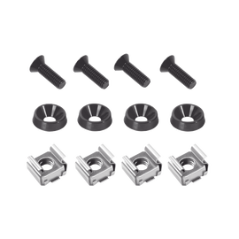 Juego de 4 Tornillos con 4 Arandelas y 4 Tuercas Enjauladas para Rack LINKED PRO.