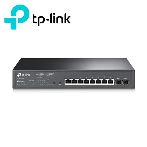 Switch PoE JetStream SDN Administrable 8 puertos 10/100/1000 Mbps + 2 puertos SFP, 8 puertos PoE, 150W, administración centralizada OMADA SDN