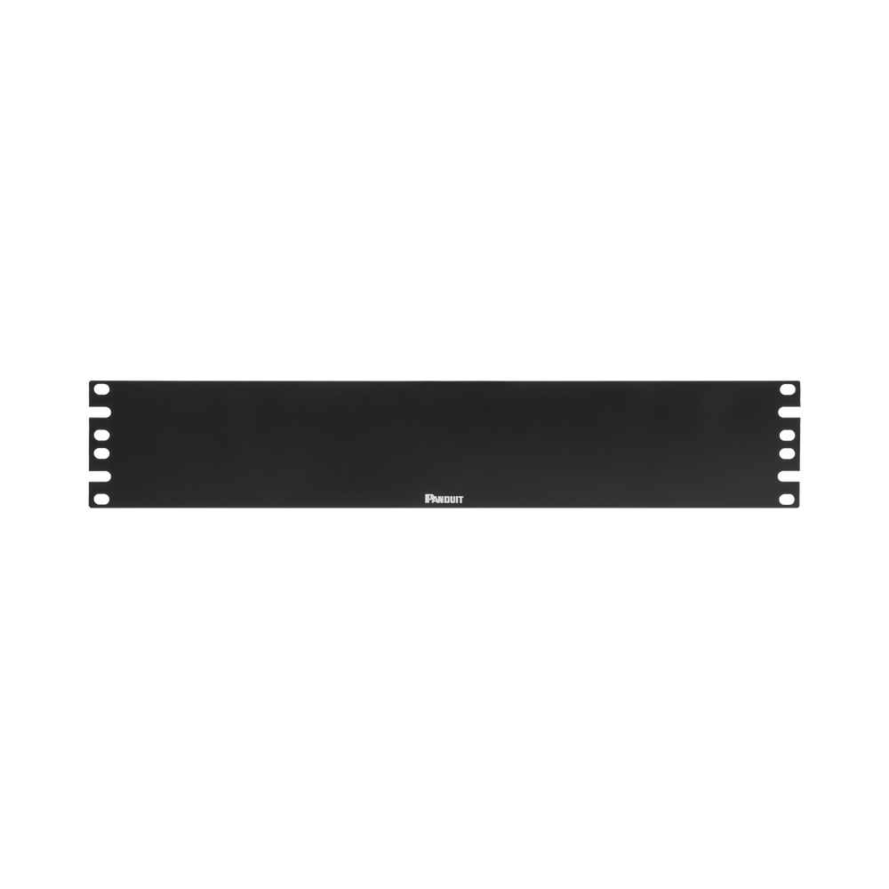 Tapa Ciega Para Rack Estándar de 19in, Plano, de Acero, 2UR, Color Negro