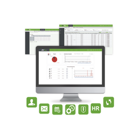 Software WEB para administración de tiempo & asistencia CENTRALIZADA / Soporta DDNS / Acceso remoto desde cualquier navegador  / Cliente - Servidor / Integra control de acceso básico / ADMS
