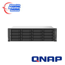 NAS QNAP TS-1673AU-RP-16G-US / PROCESADOR AMD RYZEN V1500B / MEMORIA RAM 16GB / 16 BAHIAS FRONTALES SATA 3.5 PULGADAS y 2.5 PULGADAS / 2 PUERTOS RJ45 2.5GbE / FUENTE REDUNDANTE / MONTAJE EN RACK / APLICACIONES PYMES PARA COMPARTIR Y RESPALDAR DATOS E