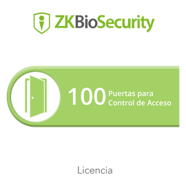 Licencia para ZKBiosecurity permite gestionar hasta 100 puertas para control de acceso