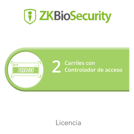 Licencia para ZKBiosecurity para modulo de estacionamiento de 2 carriles utilizando controlador de acceso
