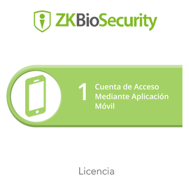 Licencia para ZKBiosecurity para 1 cuenta de acceso mediante aplicación móvil