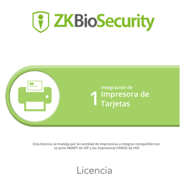 Licencia para ZKBiosecurity para integracion de 1 impresora de tarjetas