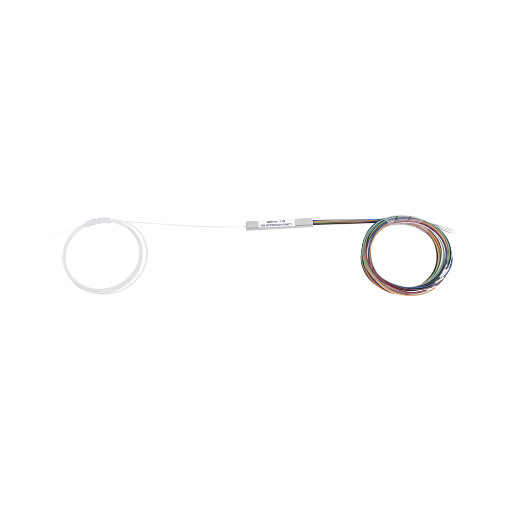 Splitter (Divisor Óptico) tipo PLC, de 1x8, para fusión (sin conectores)