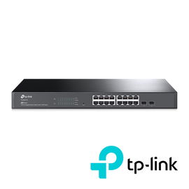 TP-Link JetStream TL-SG2218 - V1 - conmutador - inteligente - 16 x 10/100/1000 + 2 x SFP - montaje en rack