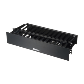 Organizador de Cables Horizontal PatchLink, Doble (Frontal y Posterior), Con Tapa Extendida, Para Rack de 19in, 2UR