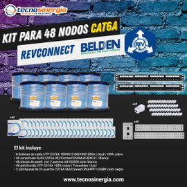 48 NODOS CAT6A REVCONNECT 8x + 10GXS12 0061000 48x + RVAMJKUEW-S1 48x + AX102655 48x + CAT1106007 2x + RVAPPF1U24BK 48 NODOS CAT6A REVCONNECT 8x + 10GXS12 0061000 48x + RVAMJKUEW-S1 48x + AX102655 48x + CAT1106007 2x + RVAPPF1U24BK