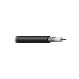 Bobina de cable coaxial RG6U de 100 metros con malla de aluminio al 60 %, Calibre 18. Hecho en México.