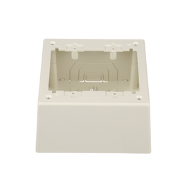 Caja de Pared Superficial Doble, con Divisor Opcional, uso Universal con Placas de Pared, Color Blanco Mate