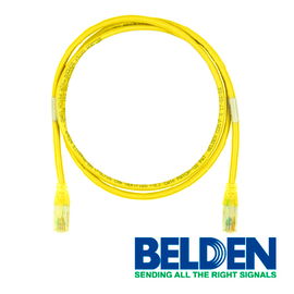PATCH CORD UTP CAT6 BELDEN C601104025 FORRO PVC AMARILLO CMR-RISER 4 PARES CALIBRE 24 AWG 100% COBRE USO INTERIOR PARTES RELACIONADAS:CONECTORES MODULARES CAT6 PATCH PANEL CAT6 LONGITUD 25 PIES 7.62 METROS
