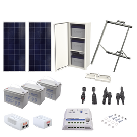 Kit Solar de 35 W con PoE 802.3af y PoE Pasivo 24 Vcd para una Cámara IP y un Radio Ubiquiti airMAX o Cambium ePMP.