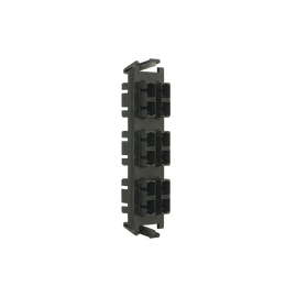 Placa acopladora de Fibra Óptica Quick-Pack, Con 6 Conectores SC Duplex (12 Fibras), Negro