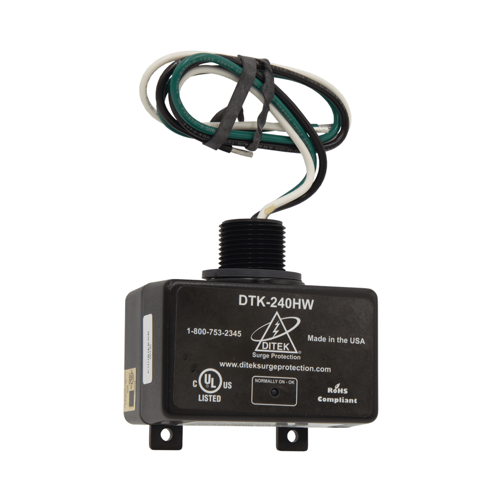 Dispositivo de protección contra sobretensiones, con cable duro 220-240V