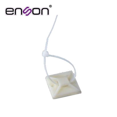 BASE PORTA CINCHO DE NYLON ENSON ENS-AG19 DE 25 X 25MM AUTOADHERIBLE BOLSA DE 100 PZ