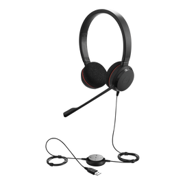 Jabra Evolve 20 DUO con conexión USB, micrófono con cancelación de ruido de ultima generación, configuración Plug and Play (4999-829-209)