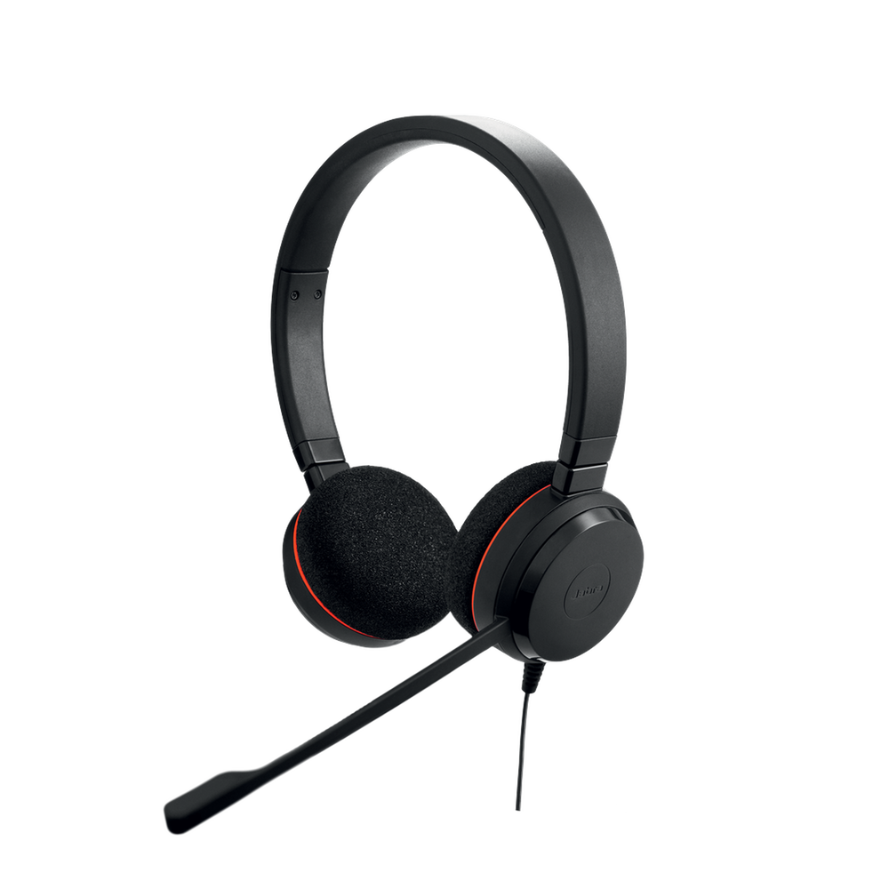 Jabra Evolve 20 Duo con conexión USB, micrófono con cancelación de ruido de última generación, configuración Plug and Play, Certificación Microsoft Teams (4993-823-109)