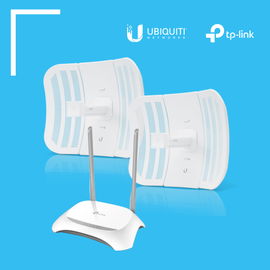 KITS WISP 1 CON 1x ROUTER INALAMBRICO TP-LINK TL-WR850N VELOCIDAD DE TRANSMISIÓN INALÁMBRICA 300 MBPS + 2x CPE/AP ENLACES INALAMBRICOS UBIQUITI LBE-M5-23 EXTERIOR 5GHZ KITS WISP 1 CON 1x ROUTER INALAMBRICO TP-LINK TL-WR850N VELOCIDAD DE TRANSMISIÓN INALÁMBRICA 300 MBPS + 2x CPE/AP ENLACES INALAMBRICOS UBIQUITI LBE-M5-23 EXTERIOR 5GHZ