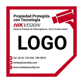 Calcomanías Propiedad Protegida Videovigilancia (Paquete con 15)