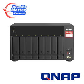 NAS QNAP TS-873A-8G-US PROCESADOR AMD RYZEN V1500B / MEMORIA RAM 8GB / 8 BAHIAS FRONTALES SATA 3.5 PULGADAS y 2.5 PULGADAS / 2 PUERTOS RJ45 2.5GbE / MONTAJE EN ESCRITORIO / APLICACIONES  PYME PARA COMPARTIR Y RESPALDAR DATOS EN LA NUBE