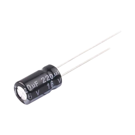 Capacitor Elecrolítico Radial, 220 µFd, 16 Vcd