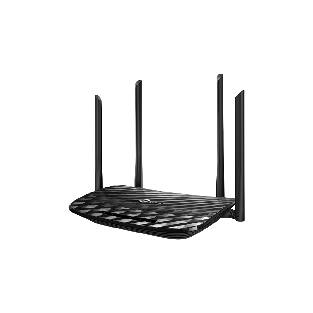 Router inalámbrico AC 1200 doble banda 1 puerto WAN 10/100/1000 Mbps Y  4 puertos LAN 10/100/1000 Mbps