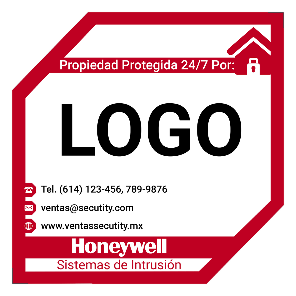 Calcomanías Propiedad Protegida Alarmas (Paquete con 15)