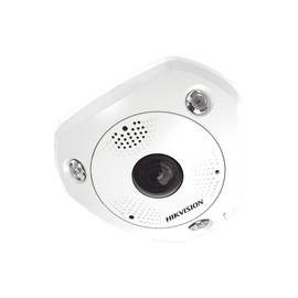 Hikvision DeepinView 6 MP IR Network Fisheye Camera DS-2CD6365G0-IVS - Cámara panorámica de red - cúpula - para exteriores - vándalos / resistente al agua - color (Día y noche) - 6 MP - 3072 x 2048 - montaje M12 - focal fijado - audio - GbE - MJPEG, 