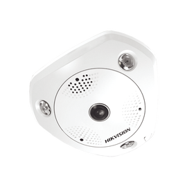 Fisheye IP 6 Megapixel / 180° - 360° / DEWARPING / WDR 120 dB / Uso en Interior / 15 mts IR / Entrada y Salida de Audio y Alarma / Múltiples Vistas