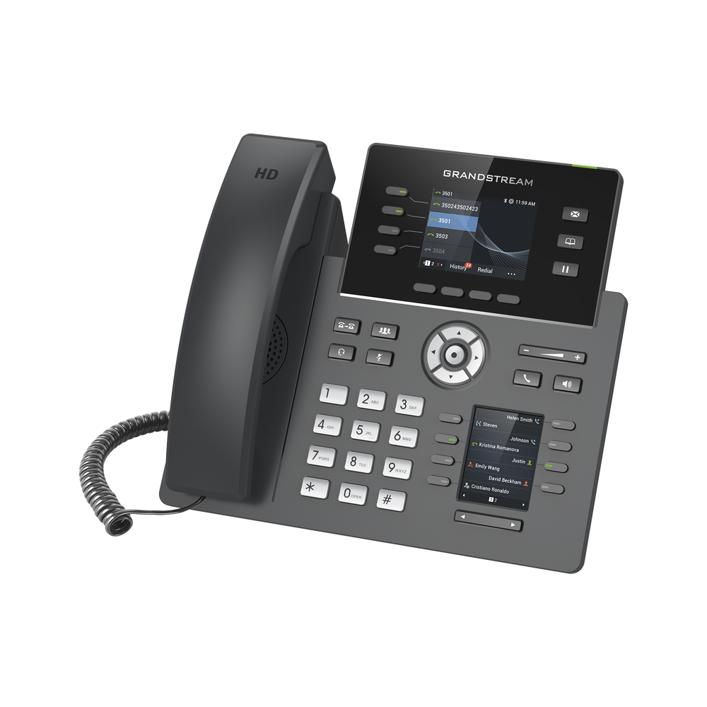 Teléfono IP Wi-Fi, Grado Operador, 4 líneas SIP con 4 cuentas, pantalla a color 2.8