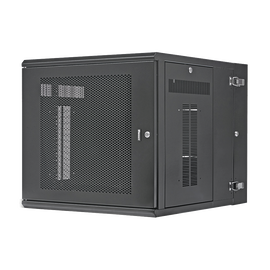 Gabinete PanZone de Montaje en Pared, de 19in, Puerta Perforada, 12 UR, 762mm de Profundidad, Color Negro