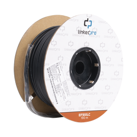 Carrete de Fibra Óptica Monomodo con conectores LC-LC Duplex, Reforzada con Kevlar, de 100 metros