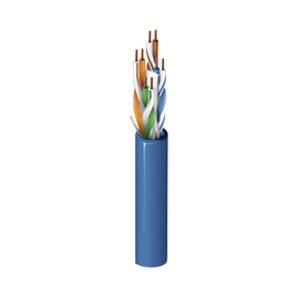 Cable Cat6 tipo UTP , color azúl, de 305 m, para aplicaciones en CCTV, redes de datos.