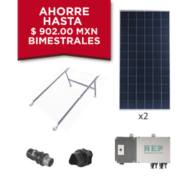Kit Solar para Interconexión de 550 W de Potencia, 220 Vca con Microinversores y Paneles Policristalinos