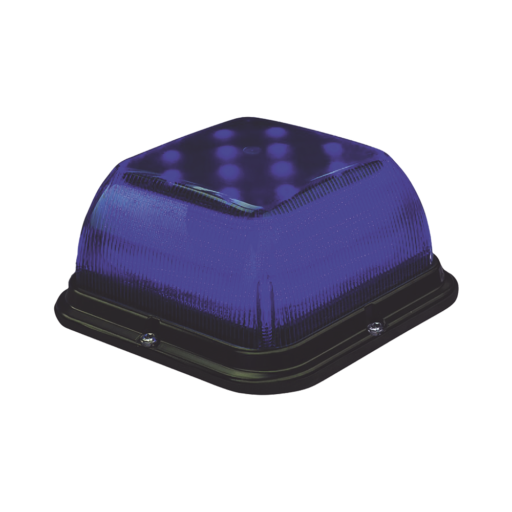 Baliza LED SB48, lente azul, LED azul, 12-24 VCC