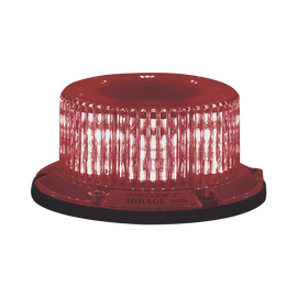 Baliza Mirage de 18 LEDs con lente transparente y LEDs rojos con montaje permanente