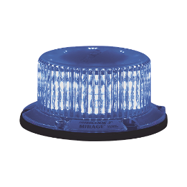 Baliza Mirage de 18 LEDs con lente transparente y LEDs azul con montaje permanente