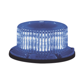 Baliza Mirage de 18 LEDs con lente transparente y LEDs azul con montaje permanente