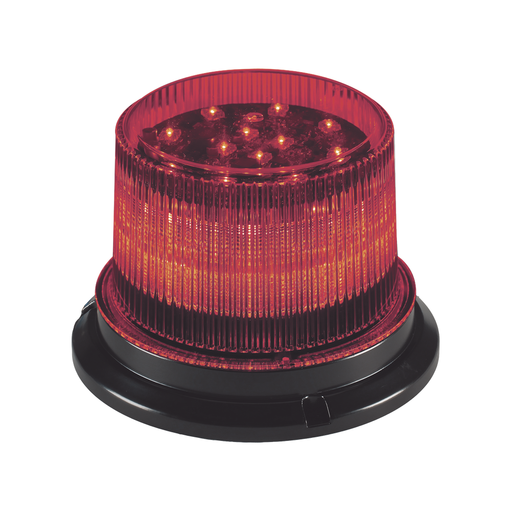 Baliza LED, 12 / 24VDC, lente transparente, montaje permanente (LED ámbar, azul o rojo)