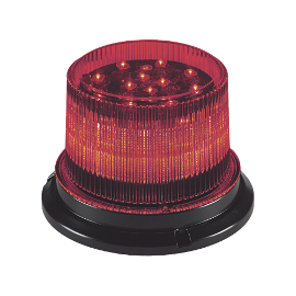 Baliza LED, 12 / 24 Vcd, lente transparente LED rojo, montaje magnético, 12 LED auxiliares en la parte superior brindan una iluminación vertical y horizontal de 360 ​​°
