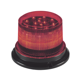 Baliza LED, 12 / 24 Vcd, lente transparente LED rojo, montaje magnético, 12 LED auxiliares en la parte superior brindan una iluminación vertical y horizontal de 360 ​​&deg;